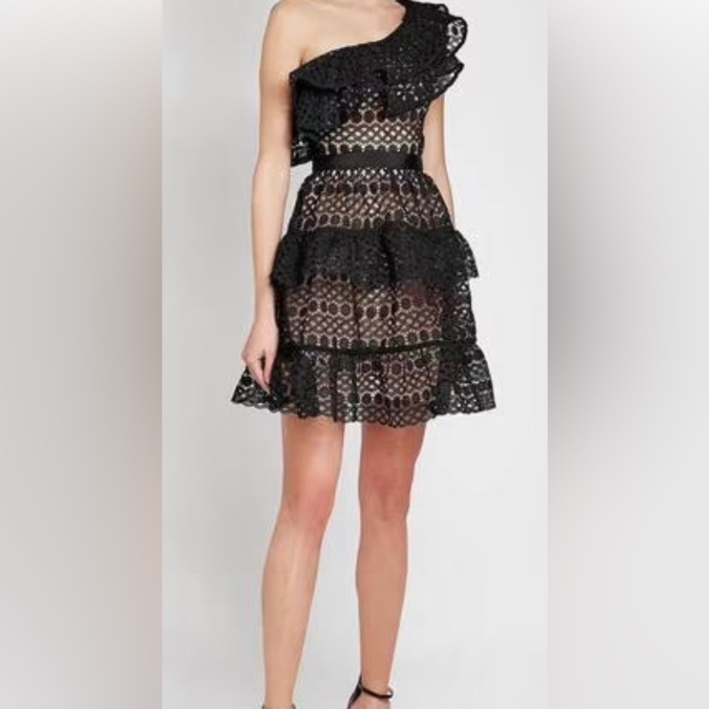 *make an offer!*SELF PORTRAIT Black lace dress US2 - Picture 1 of 5